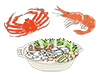 Pot ｜ Meal ｜ Mizutaki ―― Free Illustration ｜ People / Seasons / Events