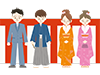 Coming-of-age ceremony ｜ Men and women-Free illustrations ｜ People / seasons / events
