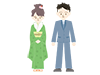 Coming-of-age ceremony ｜ Couple ｜ Men and women-Free illustrations ｜ People / seasons / events