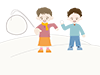 Snowball Fight ｜ Children ｜ Playing --Free Illustrations ｜ People / Seasons / Events