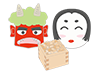 Setsubun / Oni / Otafuku ｜ Beans-Free Illustrations ｜ People / Seasons / Events