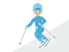 Skiing | Skiing-Free Illustrations | People / Seasons / Events