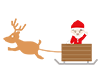 Christmas ｜ Sleigh ｜ Reindeer ｜ Santa-Free Illustrations ｜ People / Seasons / Events