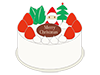 Christmas Cake ｜ Santa ｜ Strawberry-Free Illustration ｜ People / Seasons / Events