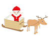 Sled | Reindeer | Christmas | Delivery-Free Illustrations | People / Seasons / Events