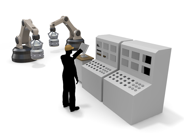 流れ作業｜倉庫｜機械｜ベルトコンベアー｜作業員 - 生産/イラスト/インダストリー/写真/イメージ/フォト/フリー素材