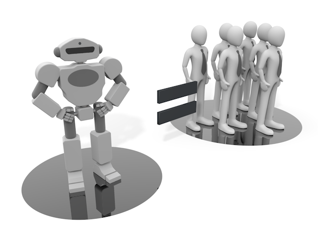 ロボットの能力｜人の能力｜AIテクノロジー - テクノロジー / 技術開発 / 写真 / 3D / 科学 / イラスト / フォト / 無料 / 機械