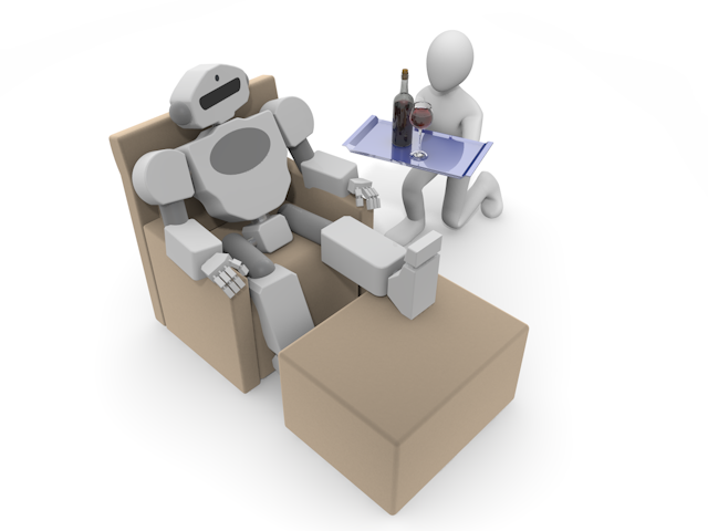 ロボットにペコペコする社会｜機械がお客様 - テクノロジー / 技術開発 / 写真 / 3D / 科学 / イラスト / フォト / 無料 / 機械