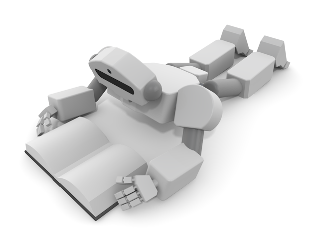 読書をするロボット｜学習機能｜機械 - テクノロジー / 技術開発 / 写真 / 3D / 科学 / イラスト / フォト / 無料 / 機械