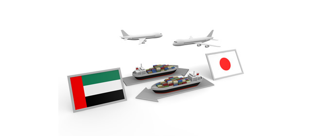 アラブ国/貿易/図解/飛行機/船/日本の国旗 - イラスト/写真/フリー素材/クリップアート/フォト/商用使用OK