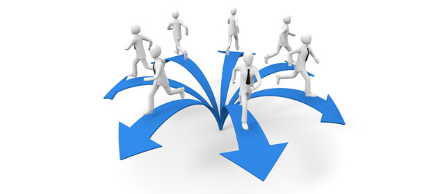 青の矢印/3DCG/ビジネスマン/社員 - イラスト/写真/フリー素材/クリップアート/フォト/商用使用OK