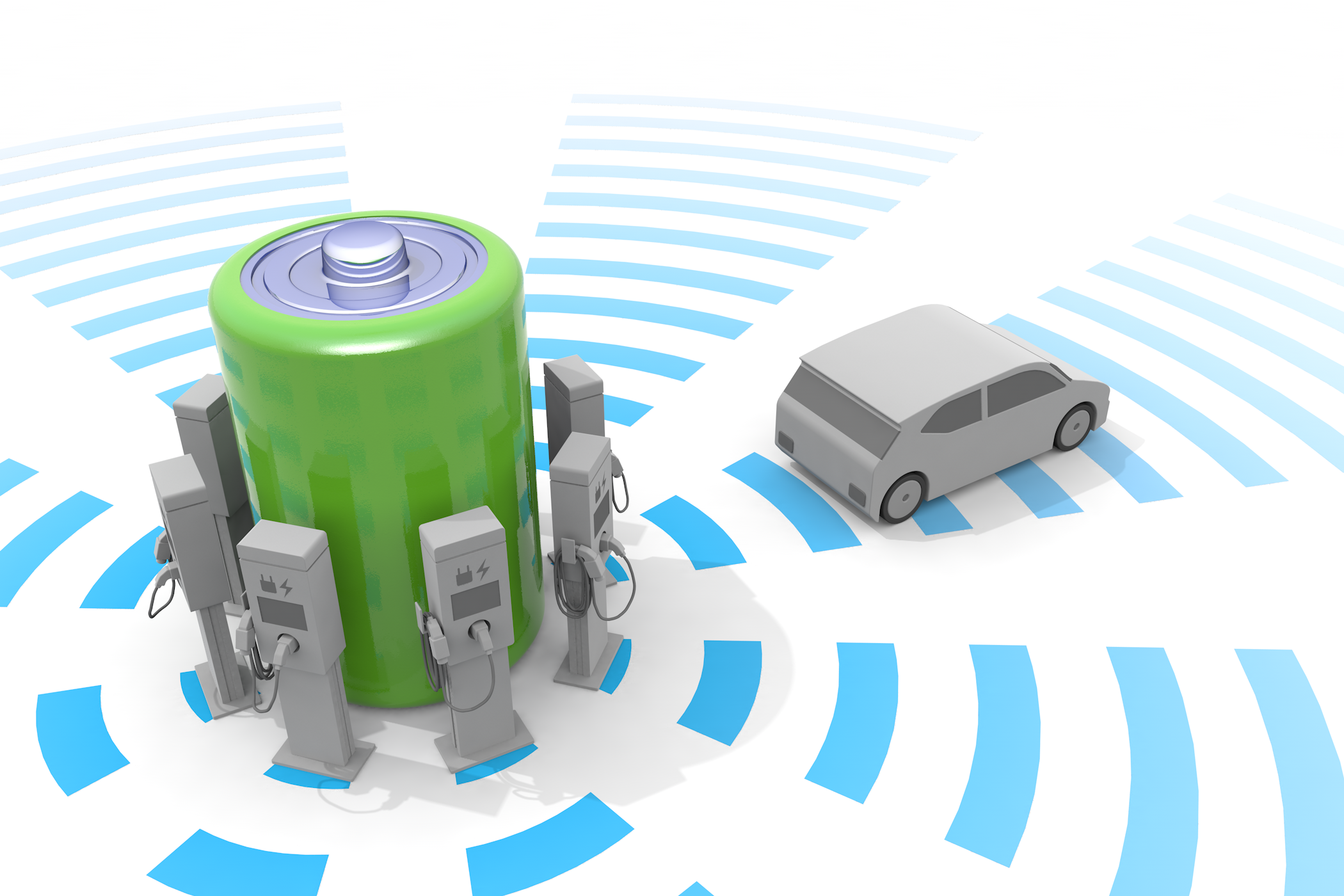 電力 / 白バック / ホワイトバック / 白背景 / ブツ撮り - イラスト/3Dレンダリング/フリー素材/商用使用OK