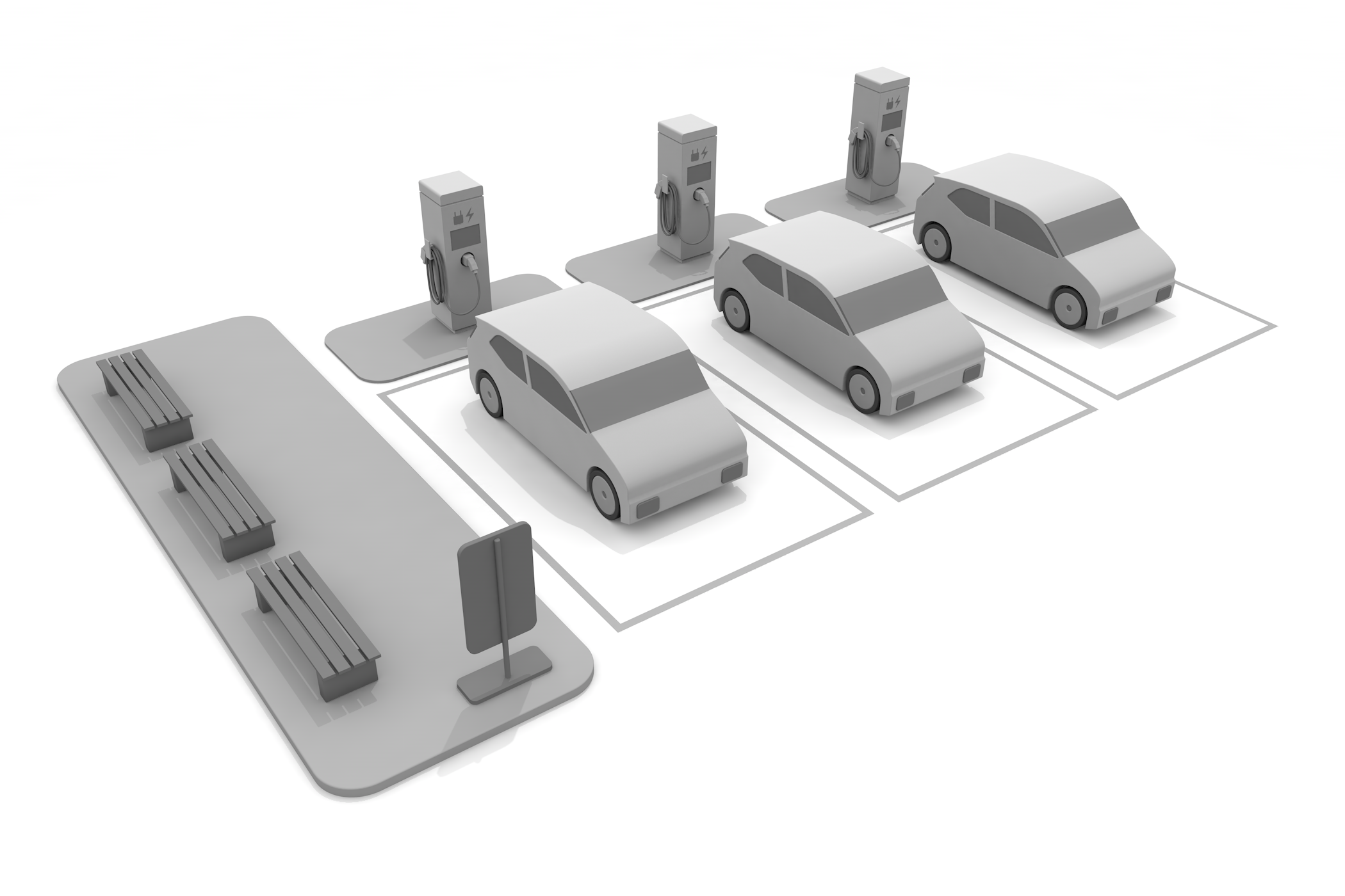 二酸化炭素 / CO2 / 排気ガス / プラグ / 優しい / ハイブリッド - イラスト/3Dレンダリング/フリー素材/商用使用OK