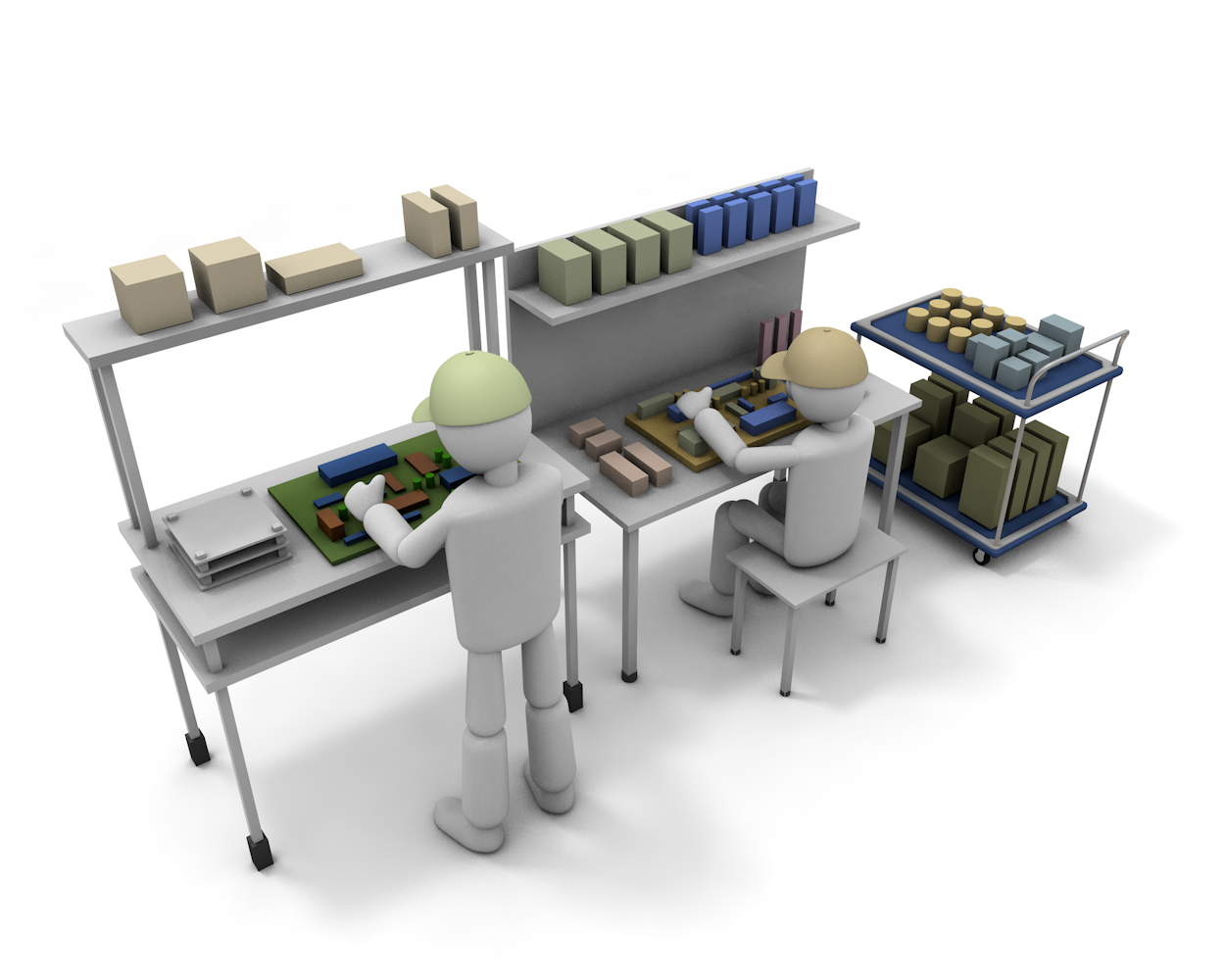 倉庫でのピッキング - 生産/イラスト/インダストリー/写真/イメージ/フォト/フリー素材