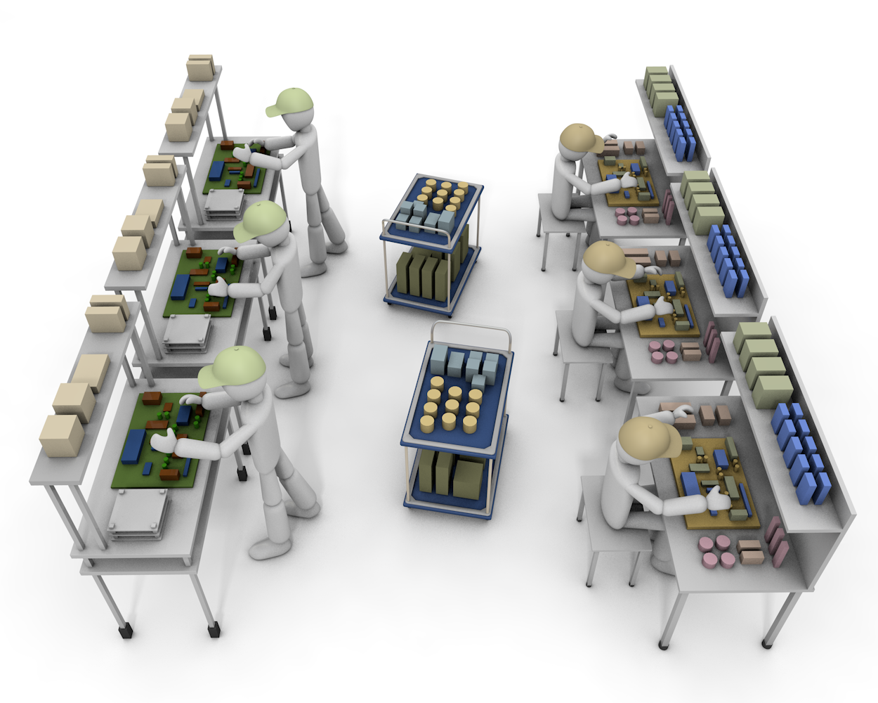 忙しく働く/ワーキング - 生産/イラスト/インダストリー/写真/イメージ/フォト/フリー素材