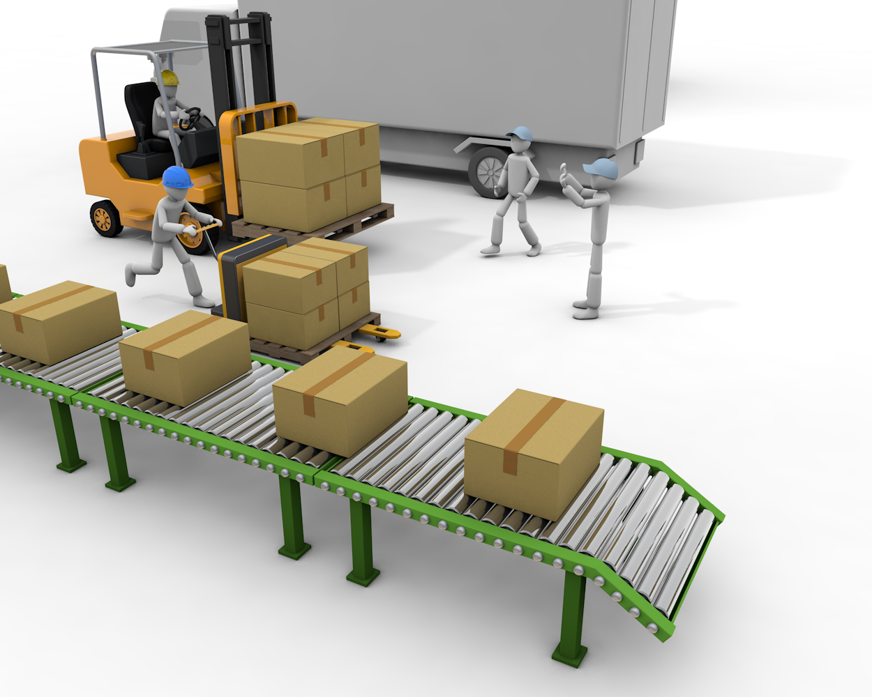 倉庫内での梱包/検品 - 生産/イラスト/インダストリー/写真/イメージ/フォト/フリー素材