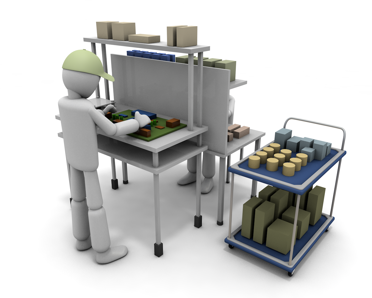 倉庫内軽作業スタッフ/ケースピッキング - 生産/イラスト/インダストリー/写真/イメージ/フォト/フリー素材