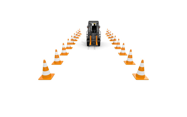 フォークリフト/免許/オペレーター/技能テスト/会社員 - 生産/イラスト/インダストリー/写真/イメージ/フォト/フリー素材