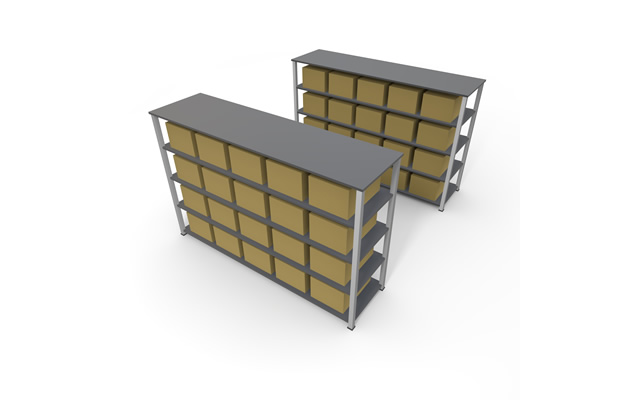 物流センター/ 大型倉庫 /棚卸し/作業員 / 貿易 - 生産/イラスト/インダストリー/写真/イメージ/フォト/フリー素材