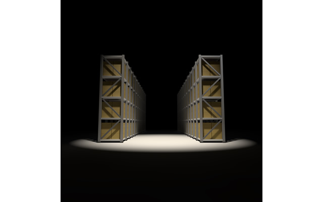 流通業 /棚/夜間作業/通販業/ライト/ 荷物 / 届ける - 生産/イラスト/インダストリー/写真/イメージ/フォト/フリー素材