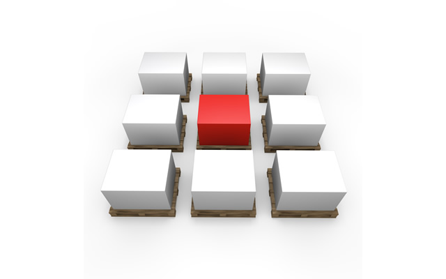 積み荷/赤色/中心/レッド/ボックス/ロジスティクス / 商売 - 生産/イラスト/インダストリー/写真/イメージ/フォト/フリー素材