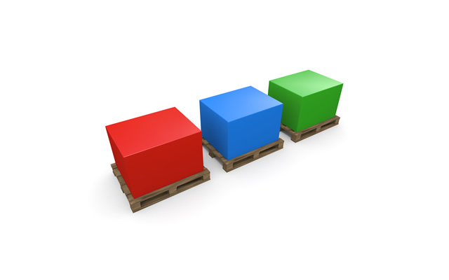 在庫/赤色/倉庫/積み荷/緑色/倉庫 / 流通業 - 生産/イラスト/インダストリー/写真/イメージ/フォト/フリー素材