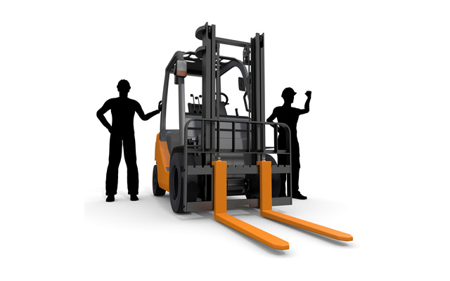 ヘルメット/フォークリフト/労働者/倉庫 / 流通業 - 生産/イラスト/インダストリー/写真/イメージ/フォト/フリー素材