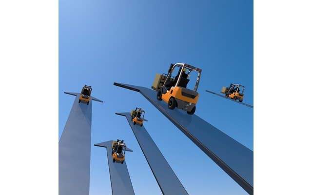 青空/ダンボール/矢印/透明/物流倉庫 / 物流ビジネス - 生産/イラスト/インダストリー/写真/イメージ/フォト/フリー素材