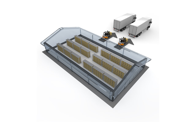 フォークリフト/矢印/働く/通販業/スタッフ / 作業者 - 生産/イラスト/インダストリー/写真/イメージ/フォト/フリー素材
