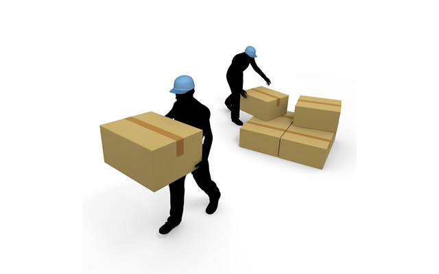 段ボール/運輸/宅配/運ぶ/移動/荷卸 / 重い / 梱包 - 生産/イラスト/インダストリー/写真/イメージ/フォト/フリー素材