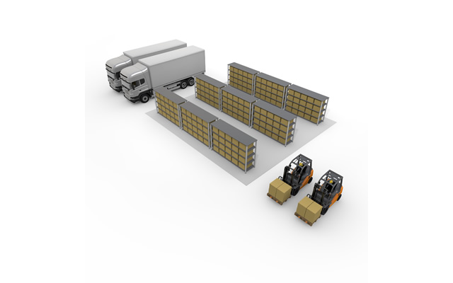 配達/工場/大型/荷物/棚/在庫/搬出 / 貯蔵 - 生産/イラスト/インダストリー/写真/イメージ/フォト/フリー素材