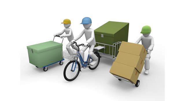 宅配業者/配達 - 生産/イラスト/インダストリー/写真/イメージ/フォト/フリー素材
