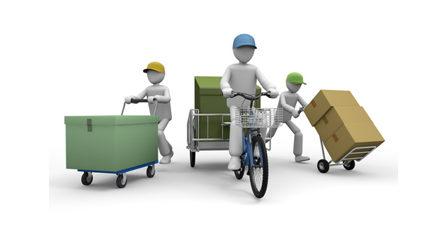 元気よく配達する - 生産/イラスト/インダストリー/写真/イメージ/フォト/フリー素材