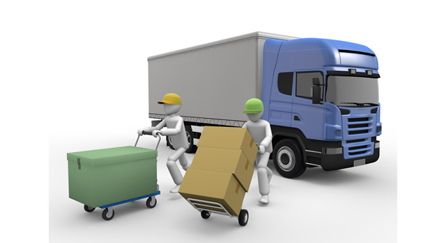 配達に向かう/宅配業 - 生産/イラスト/インダストリー/写真/イメージ/フォト/フリー素材