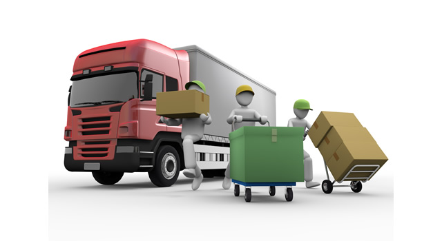 台車で荷物を運ぶ - 生産/イラスト/インダストリー/写真/イメージ/フォト/フリー素材