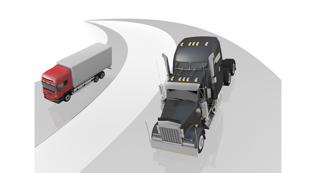 トラックが走る/大型 - 生産/イラスト/インダストリー/写真/イメージ/フォト/フリー素材