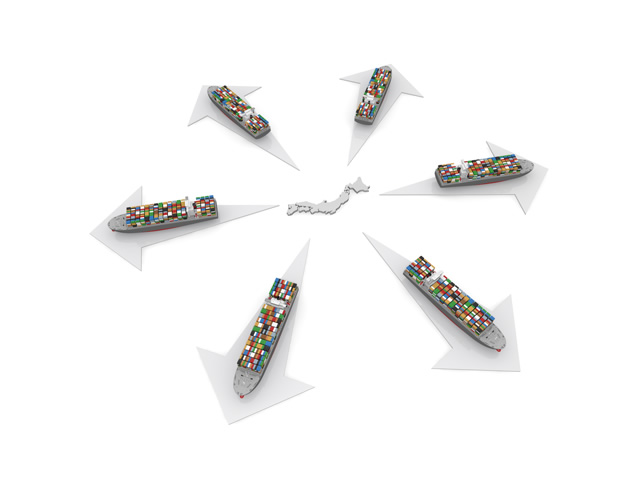 貿易/貨物船/日本 - 生産/イラスト/インダストリー/写真/イメージ/フォト/フリー素材