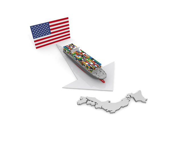 アメリカ/貨物船/輸入/日本/貿易 - 生産/イラスト/インダストリー/写真/イメージ/フォト/フリー素材