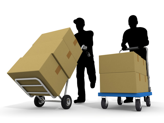配達員｜宅配｜台車 - 生産/イラスト/インダストリー/写真/イメージ/フォト/フリー素材