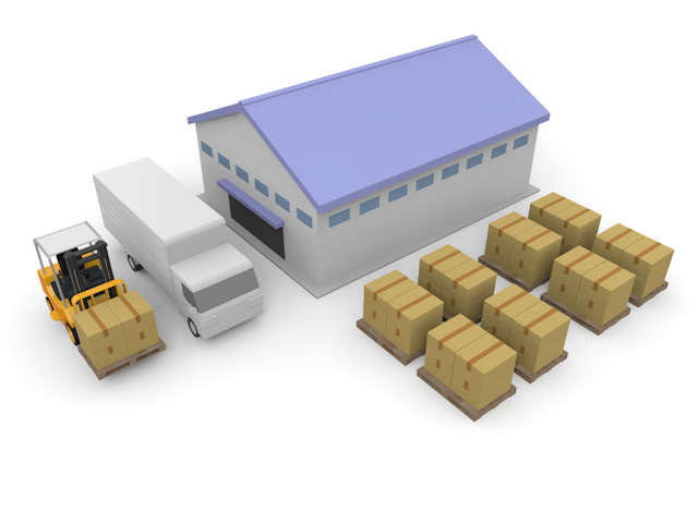 トラック｜倉庫｜配送 - 生産/イラスト/インダストリー/写真/イメージ/フォト/フリー素材