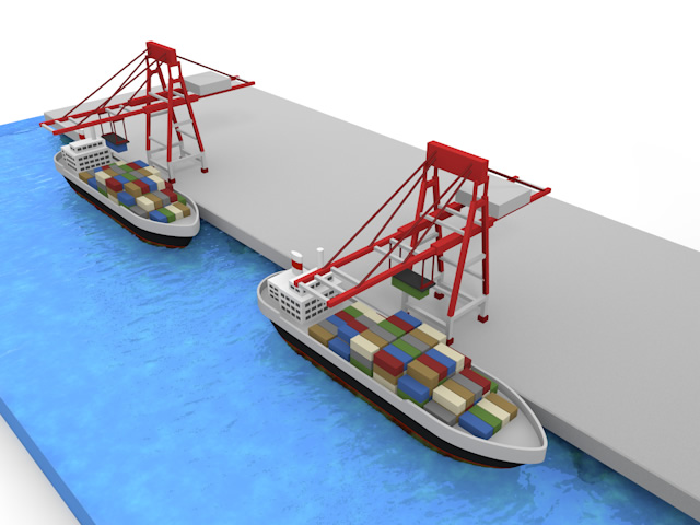 運送｜港｜貿易 - 生産/イラスト/インダストリー/写真/イメージ/フォト/フリー素材