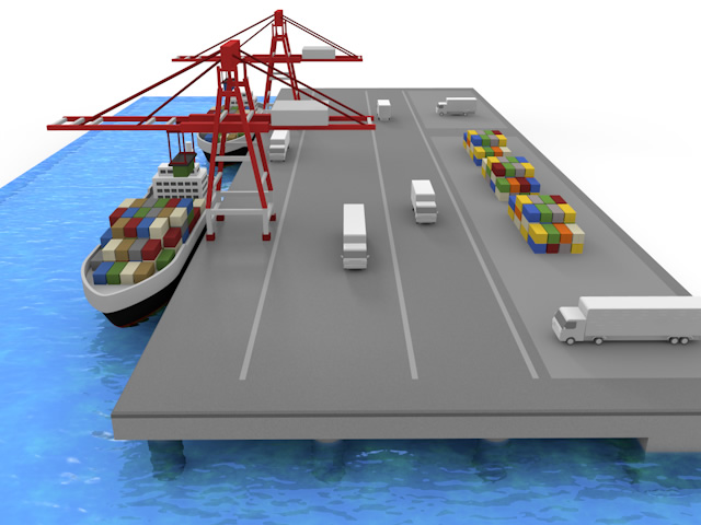 トランスポーテーション｜貿易｜港 - 生産/イラスト/インダストリー/写真/イメージ/フォト/フリー素材