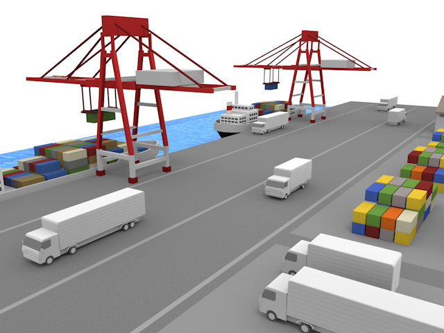 配送業｜運輸｜トラック - 生産/イラスト/インダストリー/写真/イメージ/フォト/フリー素材