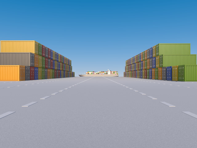コンテナ｜貿易｜出荷 - 生産/イラスト/インダストリー/写真/イメージ/フォト/フリー素材