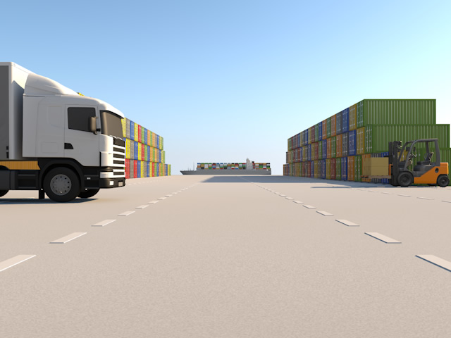 貨物｜トラック｜コンテナ - 生産/イラスト/インダストリー/写真/イメージ/フォト/フリー素材