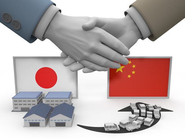 中国｜輸出｜自動車 - 生産/イラスト/インダストリー/写真/イメージ/フォト/フリー素材